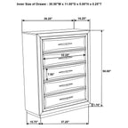 Home & Sleep Outlet - Atlas 5-drawer Bedroom Chest of Drawers Dark Oak