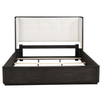 Home & Sleep Outlet - Leandro 55-inch Eastern King Wingback Bed Burnished Black