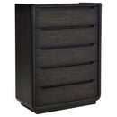 Leandro 5-piece California King Bedroom Set Burnished Black
