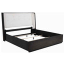 Leandro 55-inch California King Wingback Bed Burnished Black