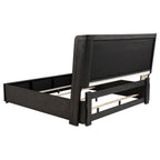 Home & Sleep Outlet - Leandro 55-inch California King Wingback Bed Burnished Black