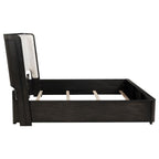 Home & Sleep Outlet - Leandro 55-inch California King Wingback Bed Burnished Black