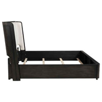 Leandro 55-inch California King Wingback Bed Burnished Black
