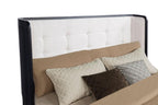 Home & Sleep Outlet - Leandro 55-inch California King Wingback Bed Burnished Black