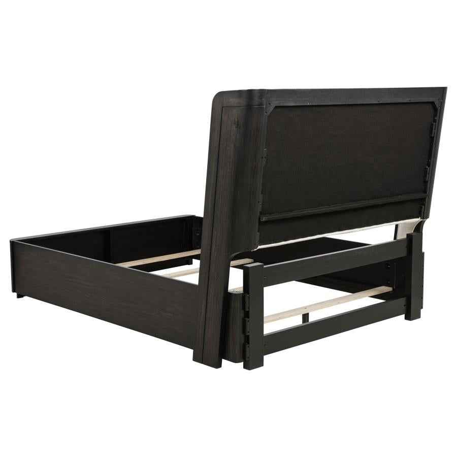 Leandro 4-piece Queen Bedroom Set Burnished Black