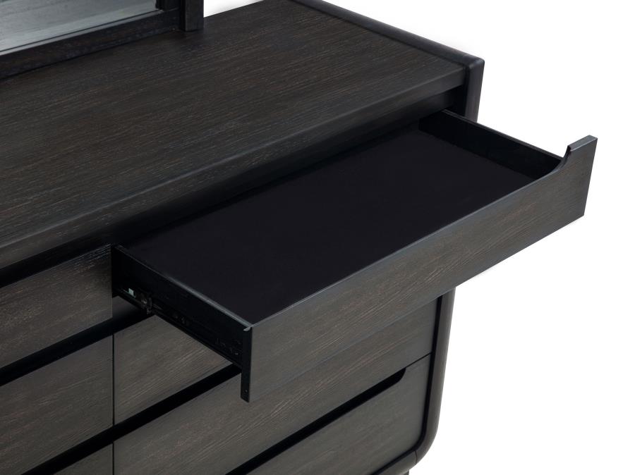Leandro 4-piece Queen Bedroom Set Burnished Black