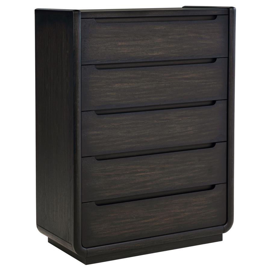 Leandro 5-piece Queen Bedroom Set Burnished Black