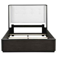 Leandro 55-inch Queen Wingback Bed Burnished Black
