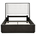 Home & Sleep Outlet - Leandro 55-inch Queen Wingback Bed Burnished Black