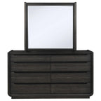 Leandro 8-drawer Bedroom Dresser with Mirror Burnished Black