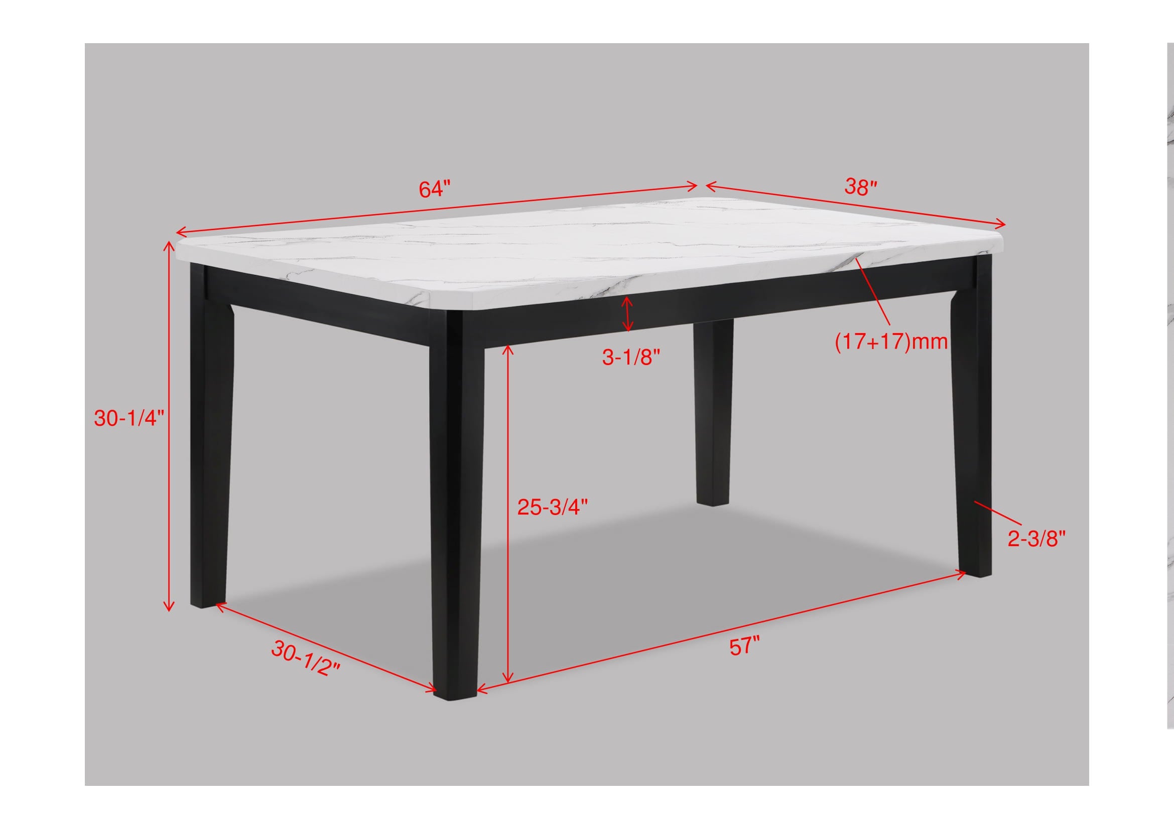 PASCAL 2224-6P (6-Piece Dining Set)