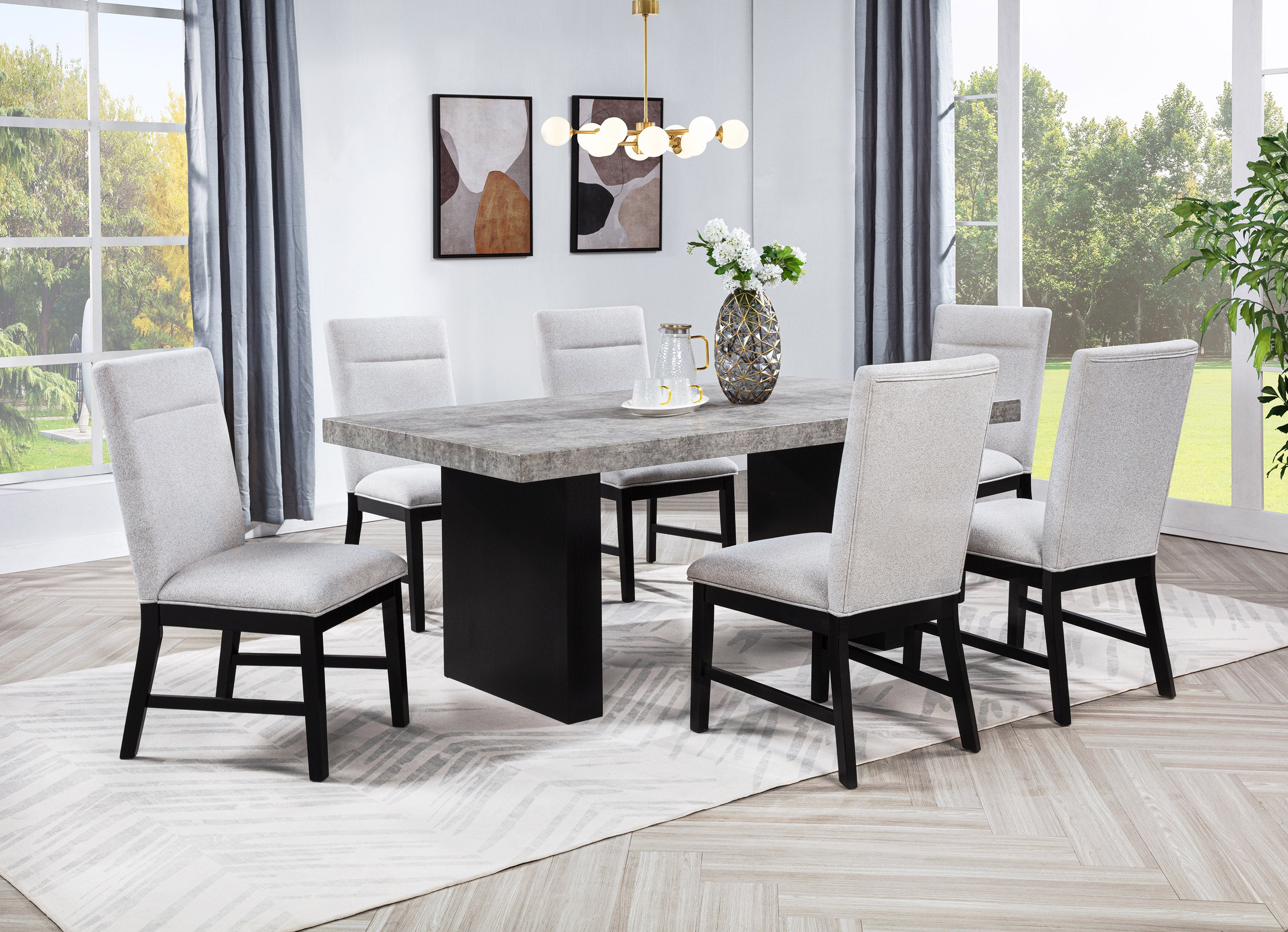 SEBASTIAN 2225-5P (6-Piece Dining Set)