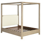 Solano 85-inch California King Canopy Bed Weathered Mango