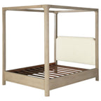Solano 85-inch California King Canopy Bed Weathered Mango