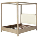 Solano 83-inch California King Canopy Bed Weathered Mango