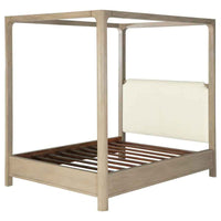 Solano 83-inch California King Canopy Bed Weathered Mango