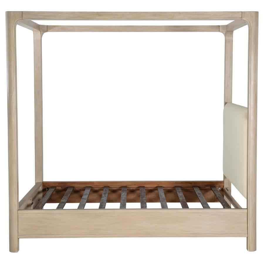 Solano 83-inch California King Canopy Bed Weathered Mango