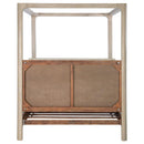 Solano 83-inch California King Canopy Bed Weathered Mango