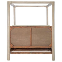 Solano 83-inch California King Canopy Bed Weathered Mango