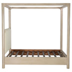 Solano 85-inch California King Canopy Bed Weathered Mango