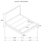 Solano 55-inch California King Panel Bed Weathered Mango