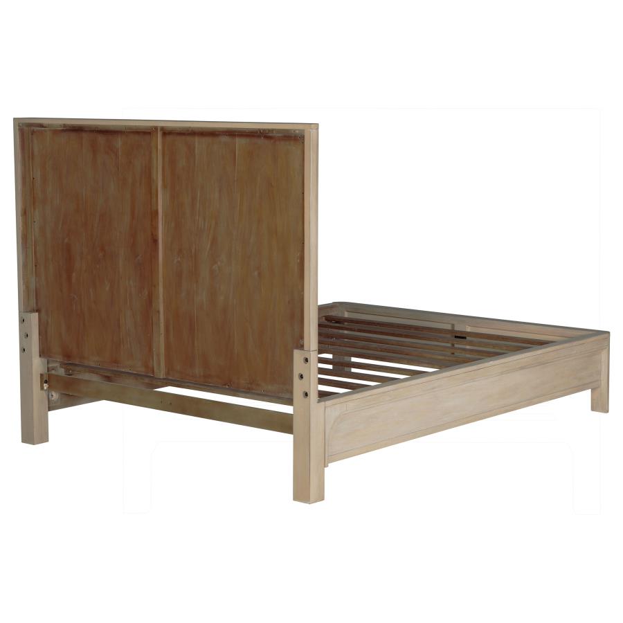 Home & Sleep Outlet - Solano 56-inch Queen Panel Bed Weathered Mango