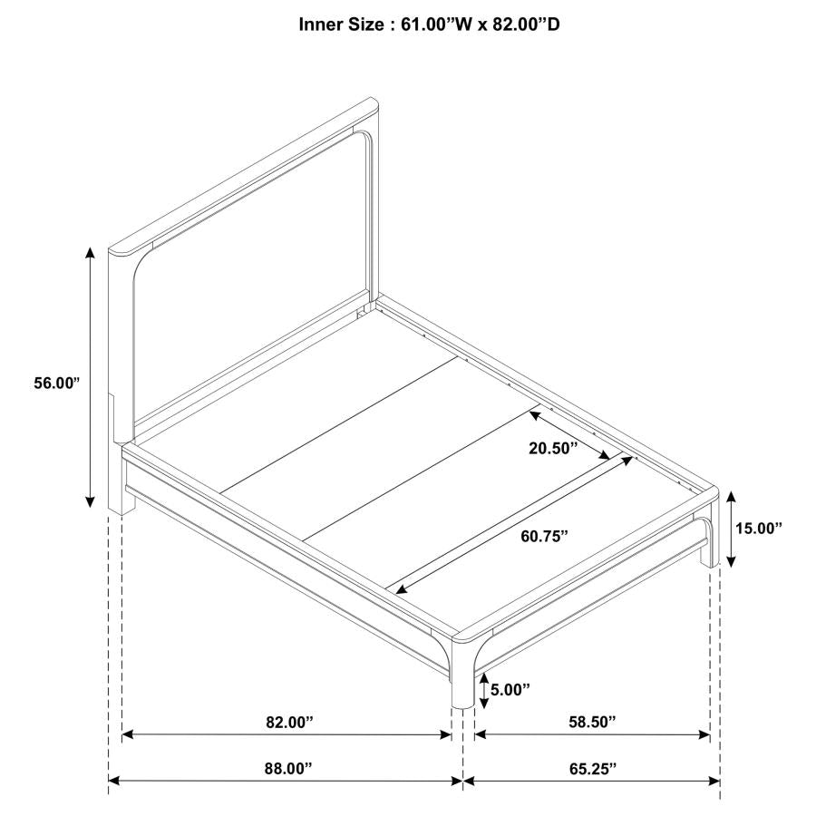 Home & Sleep Outlet - Solano 56-inch Queen Panel Bed Weathered Mango