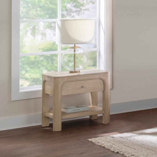 Solano 1-drawer Nightstand Bedside Table Weathered Mango