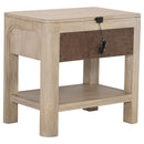 Solano 1-drawer Nightstand Bedside Table Weathered Mango