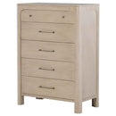 Solano 5-drawer Bedroom Chest of Drawers Weathered Mango