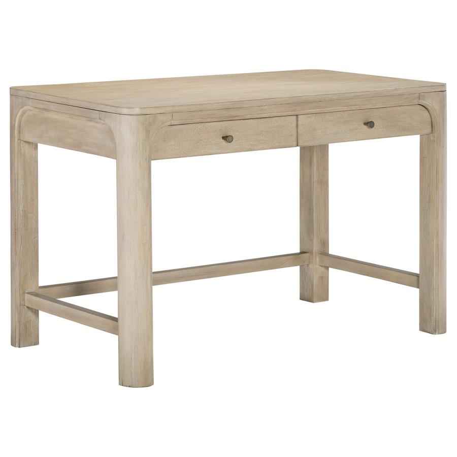 Solano 2-drawer Makeup Table Vanity Desk Weathered Mango