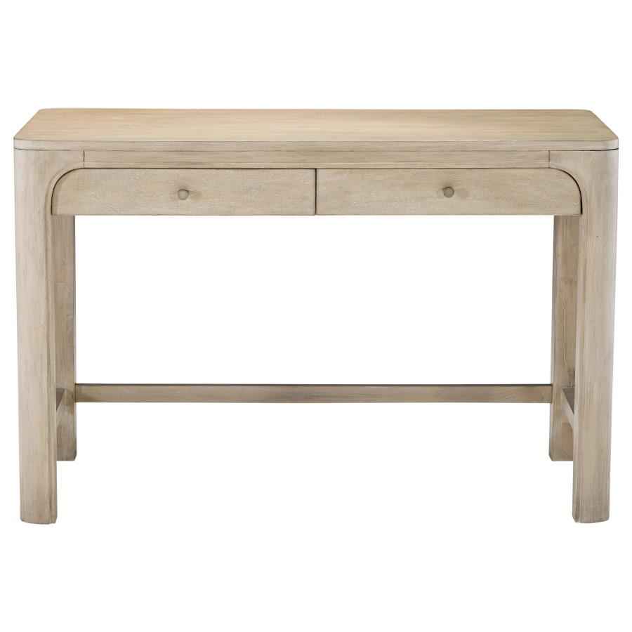 Solano 2-drawer Makeup Table Vanity Desk Weathered Mango