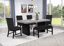 SEBASTIAN 2225-5P/2225BK (6-Piece Dining Set)