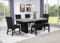 SEBASTIAN 2225-5P/2225BK (6-Piece Dining Set)