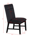 SEBASTIAN 2225-5P/2225BK (6-Piece Dining Set)