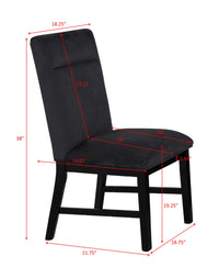 SEBASTIAN 2225-5P/2225BK (6-Piece Dining Set)