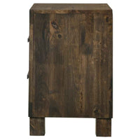 Woodmont 2-drawer Nightstand Rustic Golden Brown