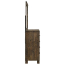 Woodmont 8-drawer Dresser with Mirror Rustic Golden Brown