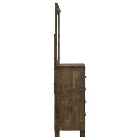 Woodmont 8-drawer Dresser with Mirror Rustic Golden Brown