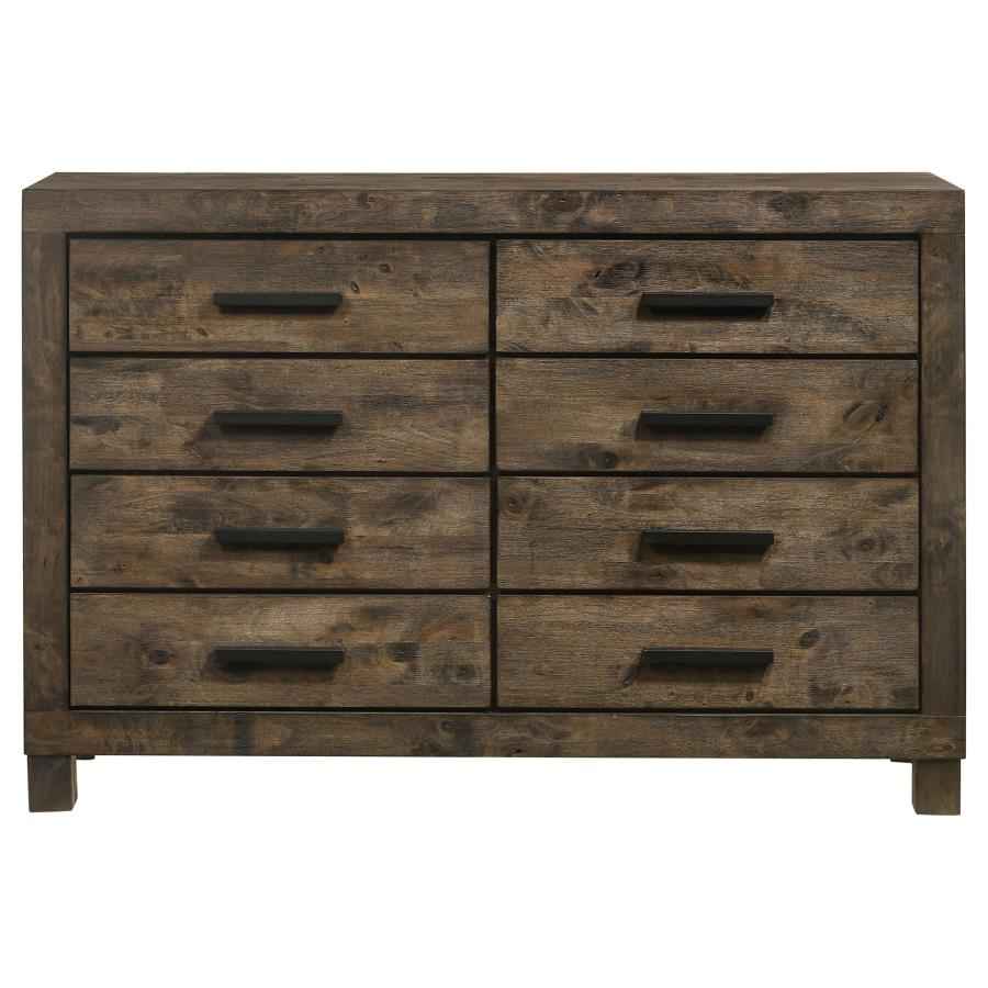 Woodmont 8-drawer Dresser Rustic Golden Brown