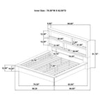 Home & Sleep Outlet - Hendricks Eastern King Bookcase Headboard Platform Bed Light Oak