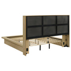 Home & Sleep Outlet - Hendricks California King Bookcase Headboard Platform Bed Light Oak