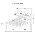 Home & Sleep Outlet - Hendricks California King Bookcase Headboard Platform Bed Light Oak