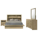 Hendricks 4-piece Queen Bedroom Set Light Oak
