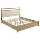 Hendricks Eastern King Panel Headboard Platform Bed Light Oak