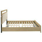 Home & Sleep Outlet - Hendricks Eastern King Panel Headboard Platform Bed Light Oak