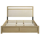 Hendricks California King Panel Headboard Platform Bed Light Oak