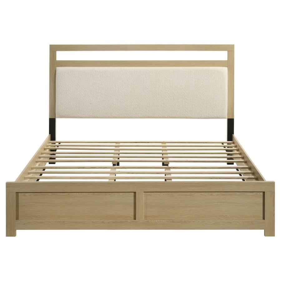 Hendricks California King Panel Headboard Platform Bed Light Oak