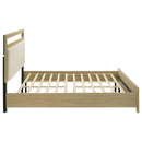 Hendricks California King Panel Headboard Platform Bed Light Oak