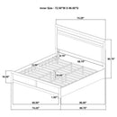 Hendricks California King Panel Headboard Platform Bed Light Oak